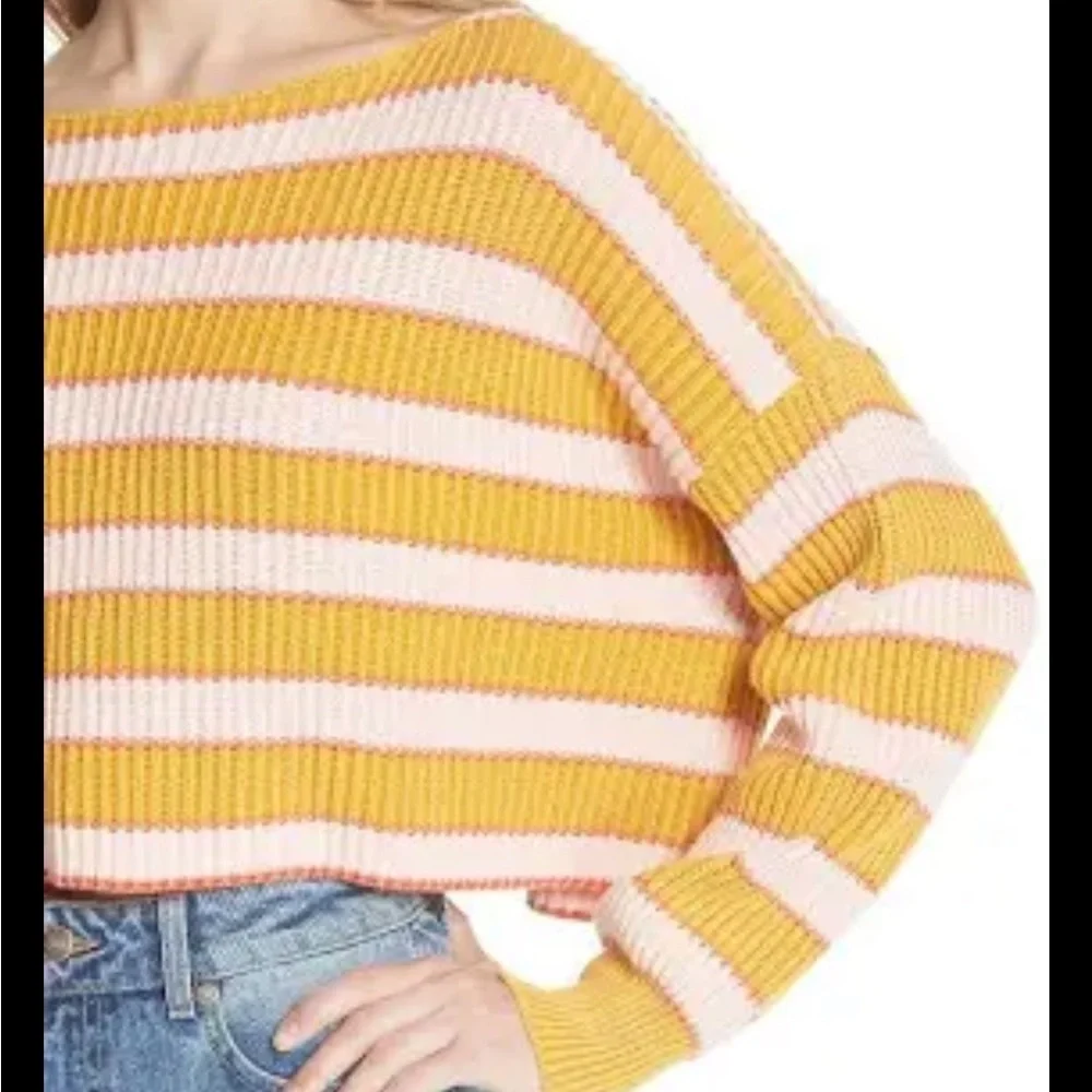 Free People Just My Stripe Sweater - Picture 4 of 11